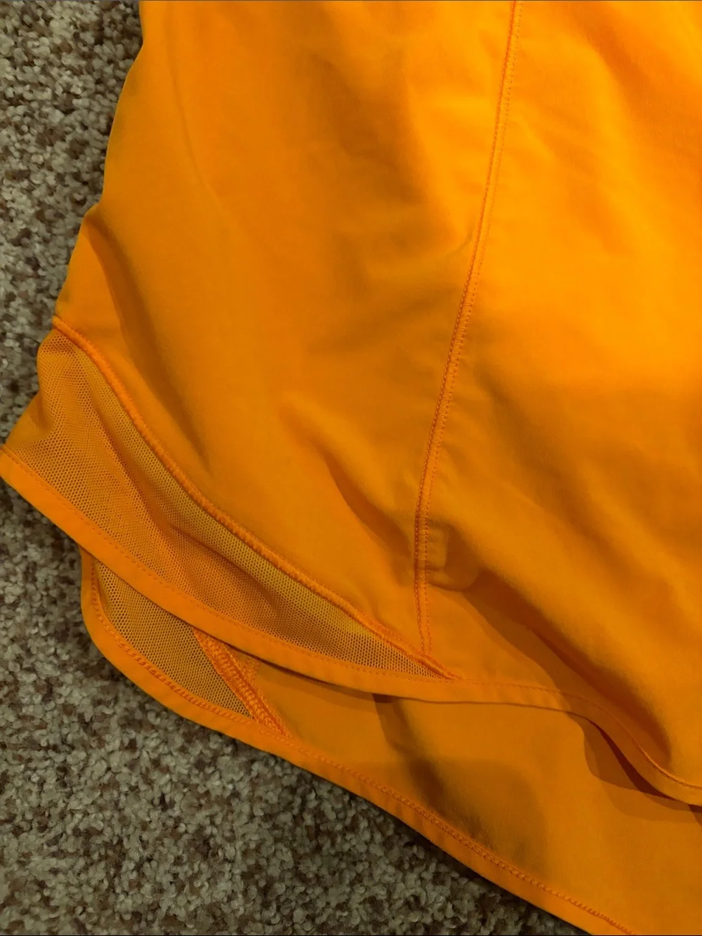 lululemon athletica Bright Orange Running Shorts